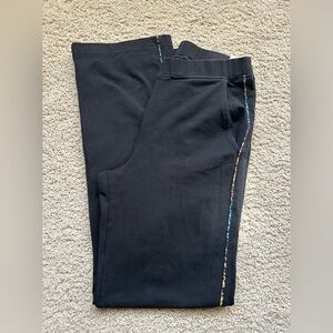 Saint & Sofia Black Apartment Pant with Multicolor Trim